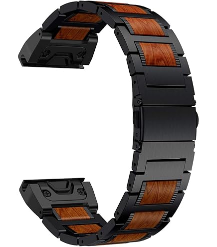 Amazon.com: LDFAS 22mm Wood Red Sandalwood Stainless Steel